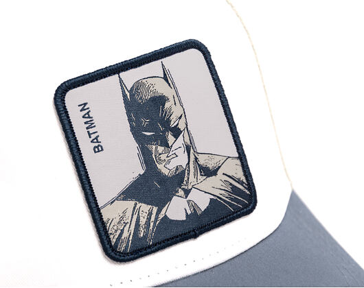 Kšiltovka Capslab - Batman Trucker - Dark Knight Sketch - Off White / Blue