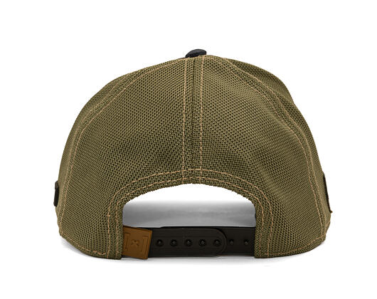 Kšiltovka Capslab - Tom & Jerry Trucker - Best Buddies Distressed Patch - Brown / Olive