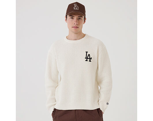 Mikina New Era - MLB Waffle Knit Crew - LA Dodgers - Off White