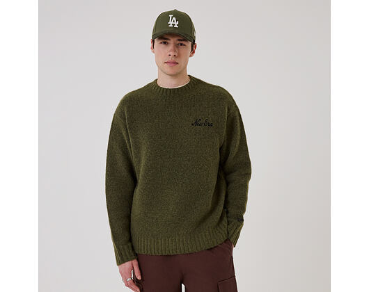 Svetr New Era - Branded Simple Knit Crew - New Olive