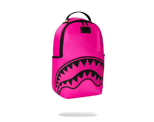 Batoh Sprayground - Shark Central White Stencil Shark Pink Nylon Backpack