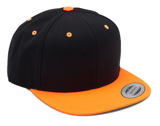 Kšiltovka Yupoong Flexfit 2Tone Black/Neon Orange
