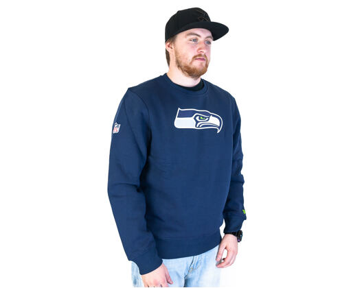 Mikina New Era NFL Team Logo Seattle Seahawks Crewneck Blue