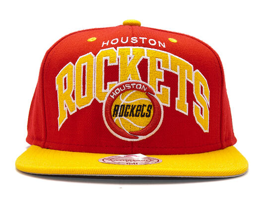 Kšiltovka Mitchell & Ness Team Arch Houston Rockets Red Snapback