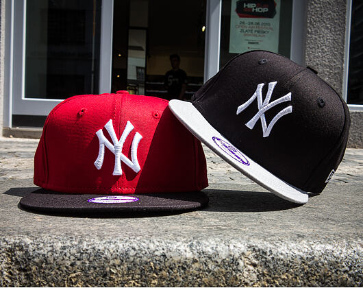 Dětská Kšiltovka New Era Cotton Block New York Yankees Black/Grey/White Snapback Youth