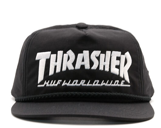 Kšiltovka HUF Collab Thrasher Logo Black Snapback
