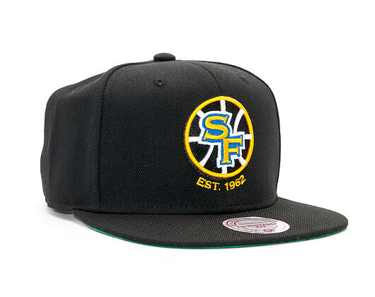 Kšiltovka Mitchell & Ness Solid Team Colour San Francisco Warriors Black Snapback