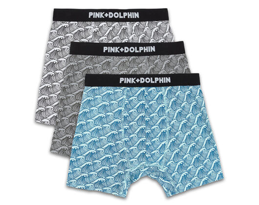 Boxerky Pink Dolphin Wave Boxer Briefs 3 Pack Multicolor