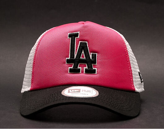 Kšiltovka New Era Front On Los Angeles Dodgers Trucker Pink/White/Black Snapback