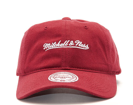 Dad Cap Kšiltovka Mitchell & Ness Chukker Branded Burgundy Strapback