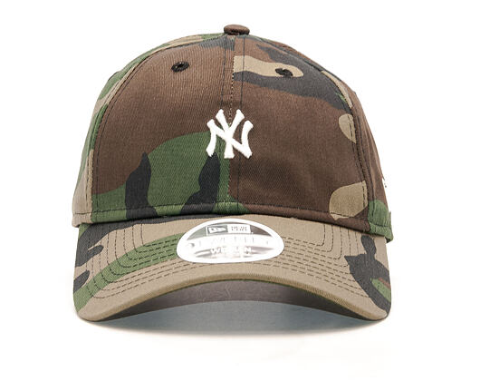 Kšiltovka New Era Mini Logo Essential New York Yankees 9TWENTY Woman Woodland Camo Strapback