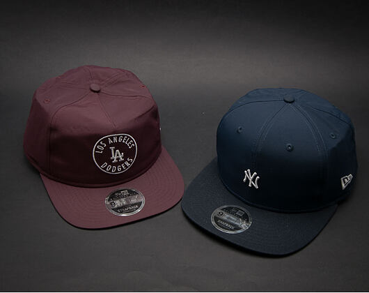 Kšiltovka New Era Taslan Emblem Los Angeles Dodgers Maroon 9FIFTY Clipback