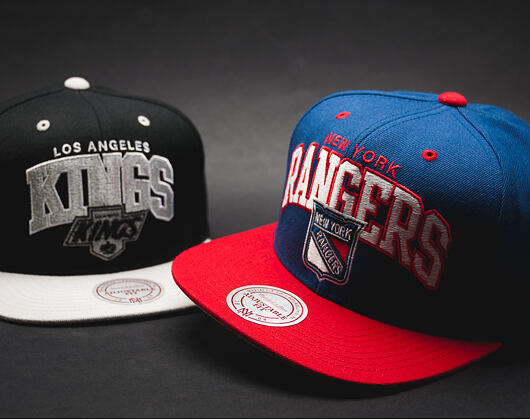 Kšiltovka Mitchell & Ness Team Arch Los Angeles Kings Black/Grey Snapback