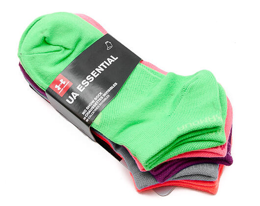 Dámské Ponožky Under Armour Women Solid 6 pack No Show Multicolor