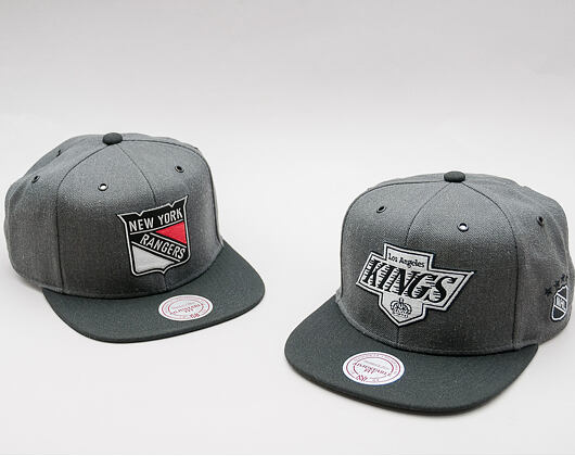 Kšiltovka Mitchell & Ness G3 Logo Los Angeles Kings Grey/Black Snapback