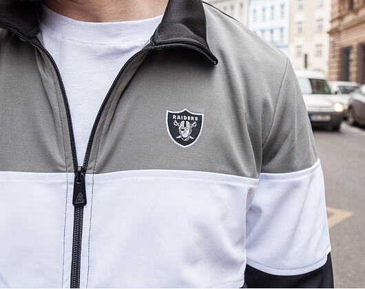 Bunda New Era Border Edge Track Jacket Oakland Raiders Black/Grey/White