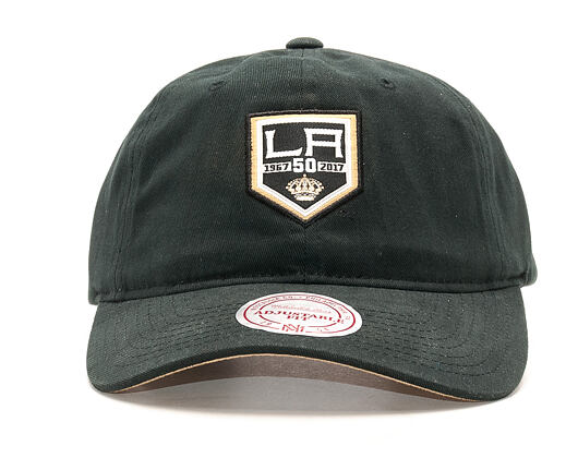 Kšiltovka Mitchell & Ness LA 50th Curved Visor Los Angeles Kings Black Strapback
