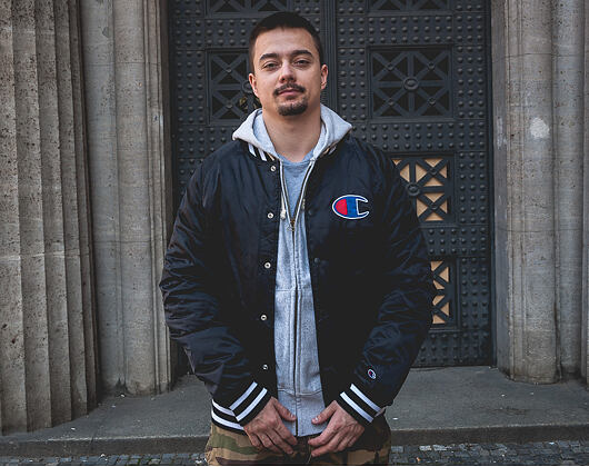 Bomber Champion Reverse Weave Black