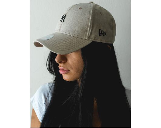 Dámská Kšiltovka New Era Linen Small Logo New York Yankees 9FORTY Camel Strapback