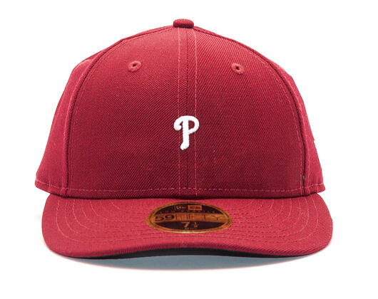 Kšiltovka New Era Mini Logo Philadelphia Phillies 59FIFTY LOW PROFILE Burgundy/White