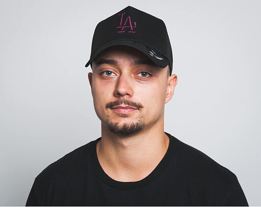 Kšiltovka New Era Jersey Tech A-Frame Los Angeles Dodgers 9FORTY Black Maroon Snapback