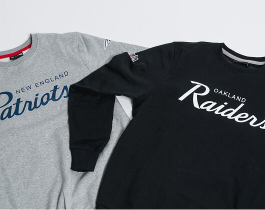Mikina New Era Team Apparel Crewneck New England Patriots Light Grey Heather