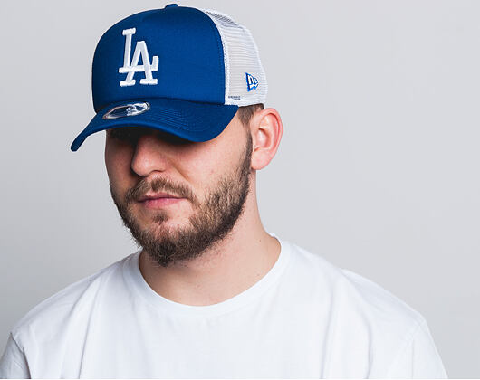Kšiltovka New Era - MLB Clean 9FORTY Trucker - LA Dodgers - Light Royal / White