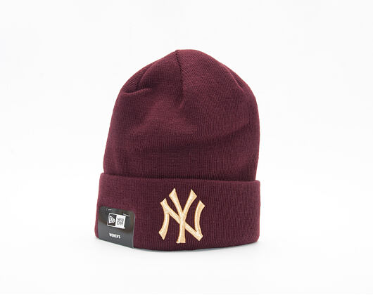 Dámský Kulich New Era Essential Cuff Knit New York Yankees Maroon/Gold
