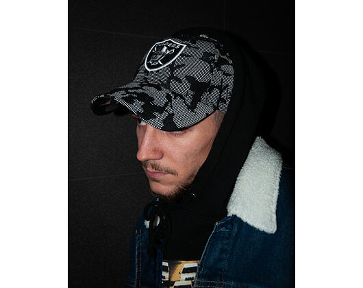 Kšiltovka New Era Night Time Reflective Oakland Raiders 9FORTY Black Strapback