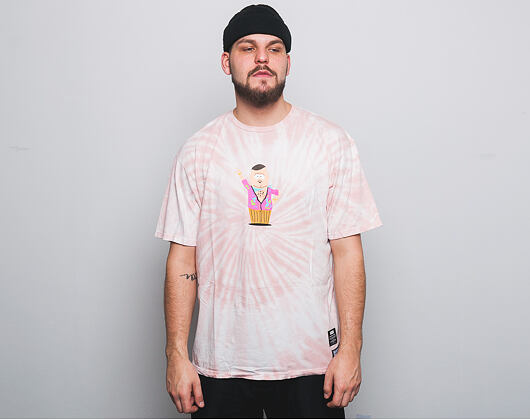 Triko HUF "South Park" Big Gay Ale Tie Dye S/S Tee Pink