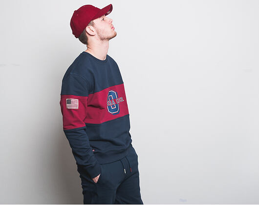 Mikina New Era World Hood Crew Night Shift Navy/Cardinal