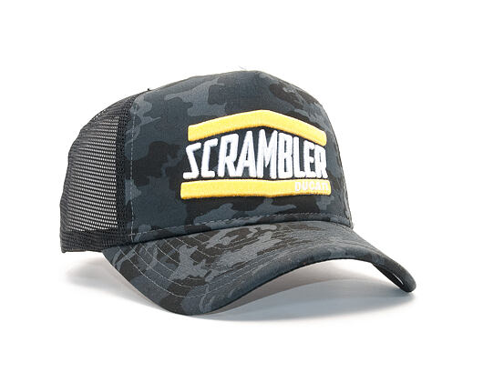 Kšiltovka New Era Scrambler Print SS18 Trucker Ducati 9FORTY Black Snapback