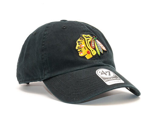 Kšiltovka 47 Brand Clean Up Chicago Blackhawks Black Strapback