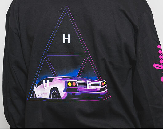 Triko S Dlouhým Rukávem HUF Night Call Triple Triangle Black