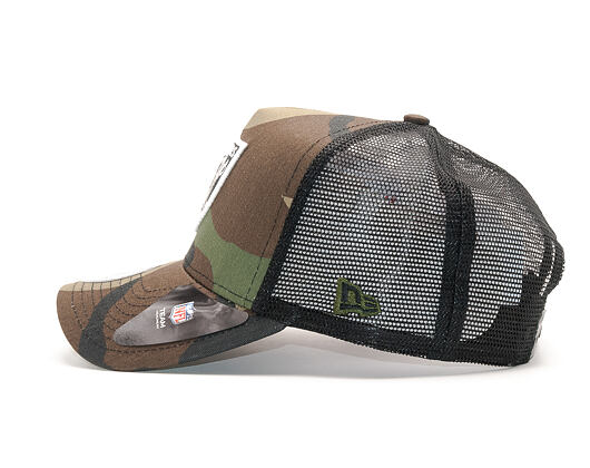 Kšiltovka New Era Camo Team Aframe Trucker Oakland Raiders 9FORTY Woodland Camo Snapback