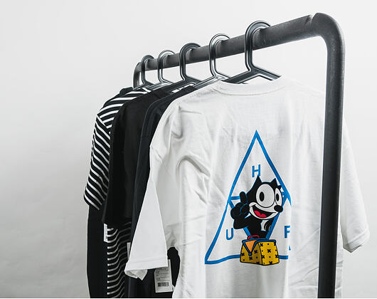 Triko HUF Felix The Cat Triple Triangle White