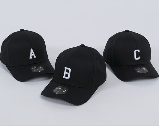 Kšiltovka State of WOW ALPHABET - Alpha Baseball Cap Crown 2 Black/White Strapback