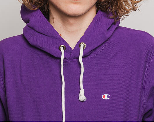 Mikina S Kapucí Champion Hooded Mini Logo Sweatshirt Purple