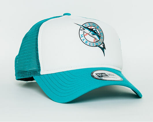 Kšiltovka New Era Coast 2 Coast Florida Marlins 9FORTY A-FRAME TRUCKER  Official Team Color