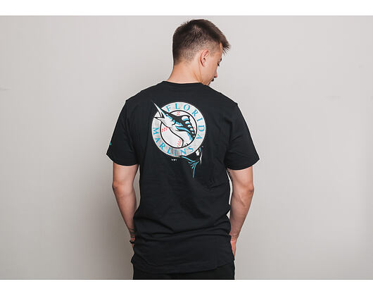 Triko New Era Coast 2 Coast Chest Tee Florida Marlins Black