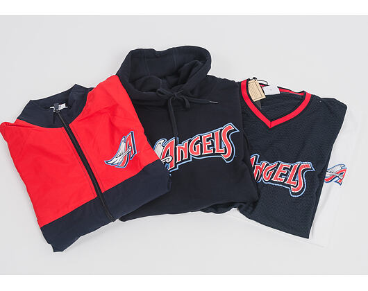 Mikina S Kapucí New Era Coast 2 Coast Po Hoody Anaheim Angels Navy Heather