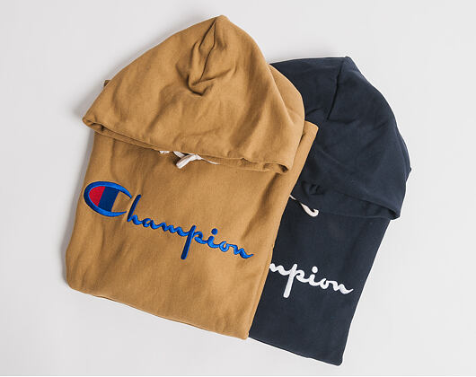 Mikina S Kapucí Champion Classic Logo Hooded Sweatshirt Brown