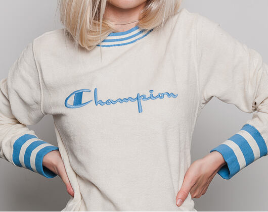 Dámská Mikina Champion Frote Classic Logo Embroidered Creme