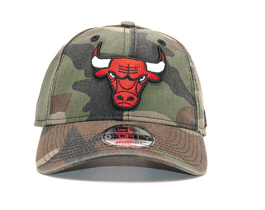 Kšiltovka New Era Washed Camo Chicago Bulls 9FORTY Woodland Camo Strapback