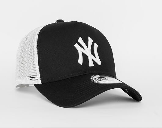 Kšiltovka New Era - MLB Clean 9FORTY Trucker - NY Yankees - Black / White