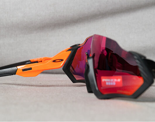 Sluneční Brýle Oakley Flight Jacket Matte Black/Neon Orange Prizm Trail OO9401-0437