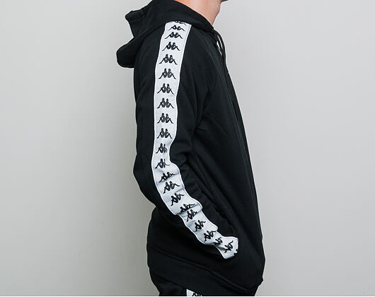 Mikina Kappa Banda Arit Slim Black/White