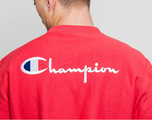 Mikina Champion Crewneck Sweatshirt Mini Classic Logo Red