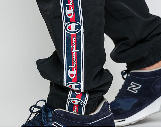 Tepláky Champion Elastic Cuff Pants Stripe Black