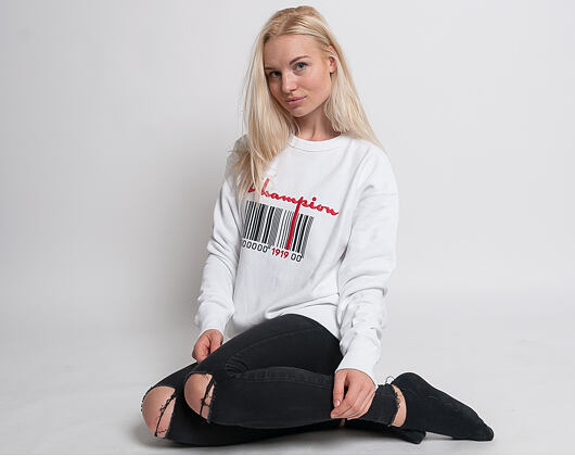 Mikina Champion Crewneck Sweatshirt Maxi Unisex White